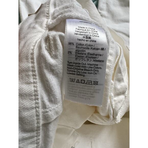 NWD Madewell Flea Market Flare Jeans Pure White Stretch Denim Jeans Size 26 - Picture 12 of 13